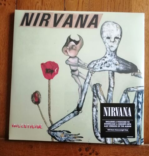 Album 2xlp 33t 12" Vinyle De Nirvana " Incesticide " Édition Spéciale 25ème Anniversaire Avec Téléchargement Mp4 ,25th Anniversary Edition, 15 Titres De 2017 ,Made In Ue