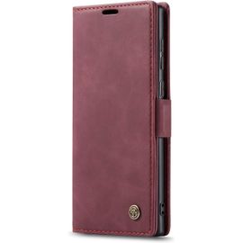 Coque Compatible Avec Samsung Galaxy Note 20 Ultra,Coque Rabat Cuir Avec Magnetique,Housse Protection Portefeuille Tui Cartes Stand Fonction (Rouge)