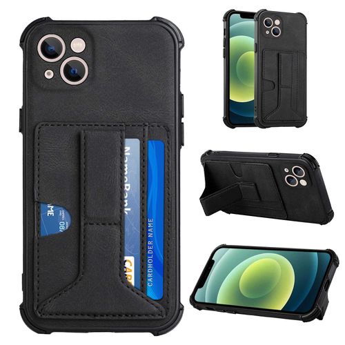 Coque Etui Porte-Cartes De Rêve En Cuir Pu, Adapté À L'étui Pour Téléphone Iphone 13 (Noir)