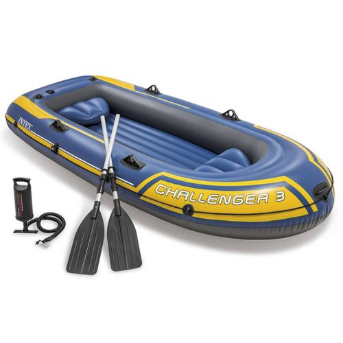 Intex 68370np Set Bateau Challenger 3 Avec Rames + Gonfleur (3 Places)