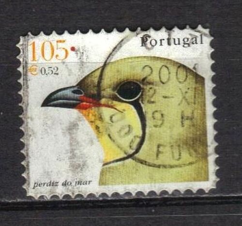 Portugal 2001 : Tête D'oiseau : Glaréole À Collier - Timbre 105 C. Oblitéré