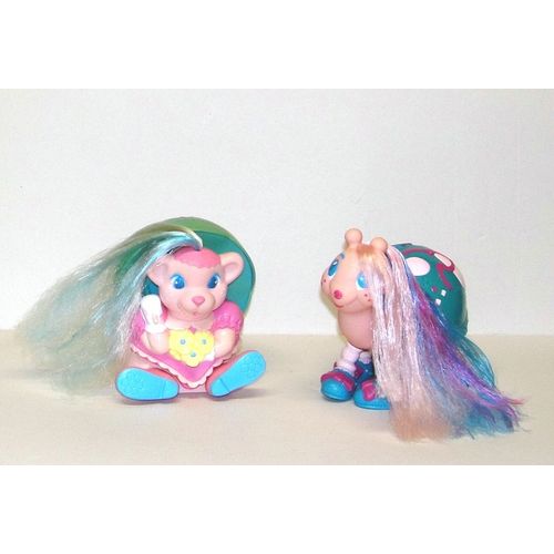 Lot De 2 Figurine Keypers Oursonne Et Son Ombrelle + Escargot Ou Millepattes Ma Cachette Secretes Vintage 1986 Tonka 13cm Et14cm