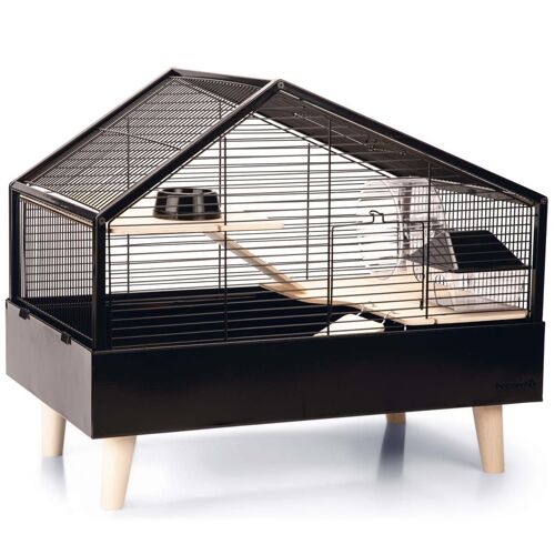 Beeztees Cage Pour Rongeurs Ayaz Noir 58x38x46 Cm Métal