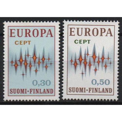 Finlande Timbres Europa 1972
