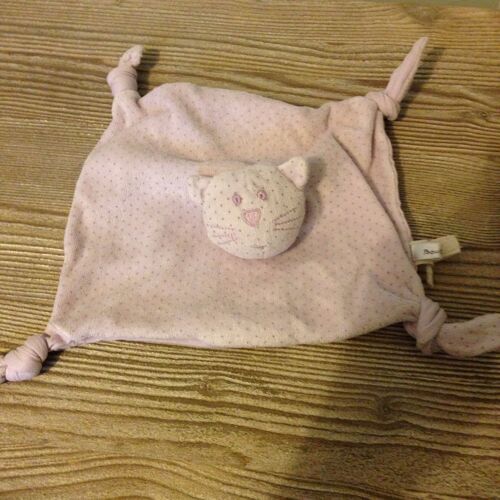 Doudou Plat Chat Violet À Pois Bout'chou