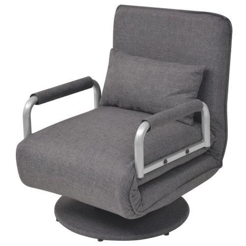 Fauteuil Pivotant Et Canapé-Lit Gris Foncé Tissu - Vidaxl