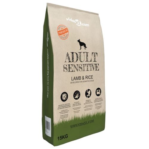 Vidaxl Nourriture Sèche Pour Chiens Adult Sensitive Lamb & Rice 15 Kg