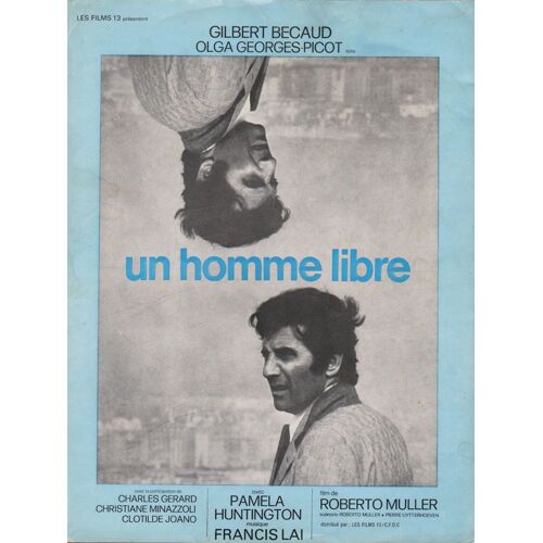 Un Homme Libre, Synopsis Dépliant-Roberto Muller, Gilbert Bécaud, Olga Georges-Picot, Pam Huntington