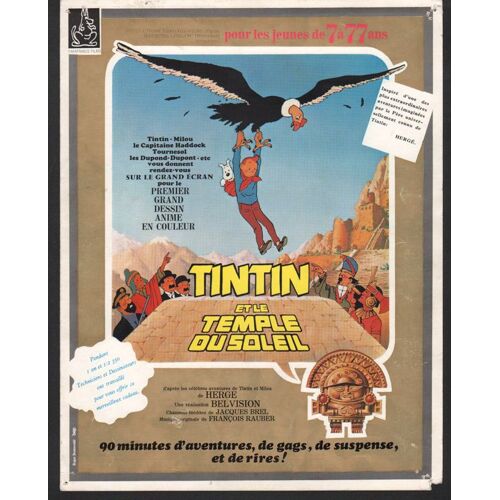 Tintin Et Le Temple Du Soleil, Synopsis Dépliant, Animation, De Raymond Leblanc (D'après Hergé)
