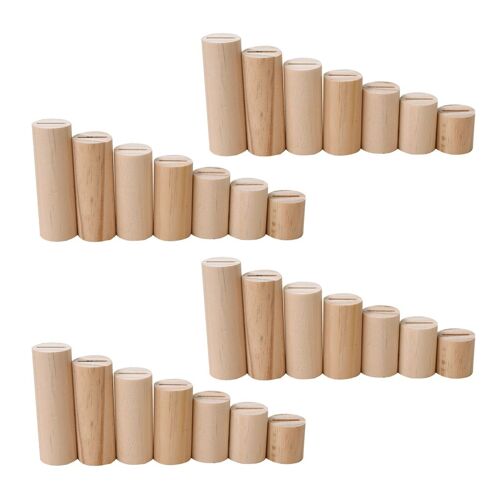 Support De Bague En Bois Inachevé, Présentoir De Bague, Plateau De Bague, Porte Bijoux, Vitrine (7 Tailles Au Total) 1.18 3.54 Pouces 28 Ensembles
