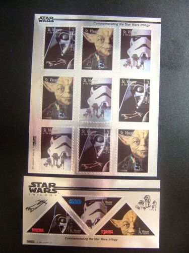 St. Vincent The Grenadines 1996 Star Wars Trilogy Yvert 2796 / 2798 + Bloc 330 Mnh