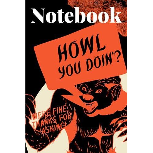 Notebook Halloween: Red Monster Halloween Funny Notebook