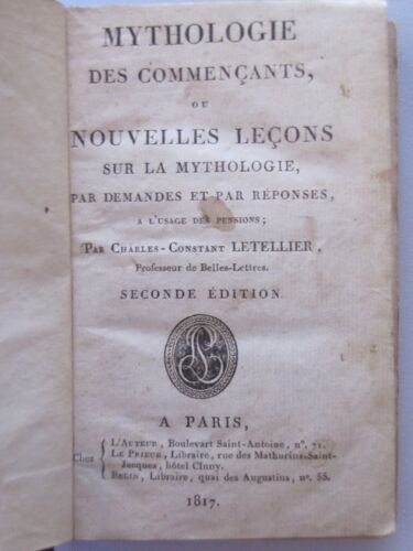 Mythologie Des Commercants, Ou Nouvelles Lecons Sur La Mythologie, Par Demandes Et Par Reponses, À L'usage Des Pensions - 