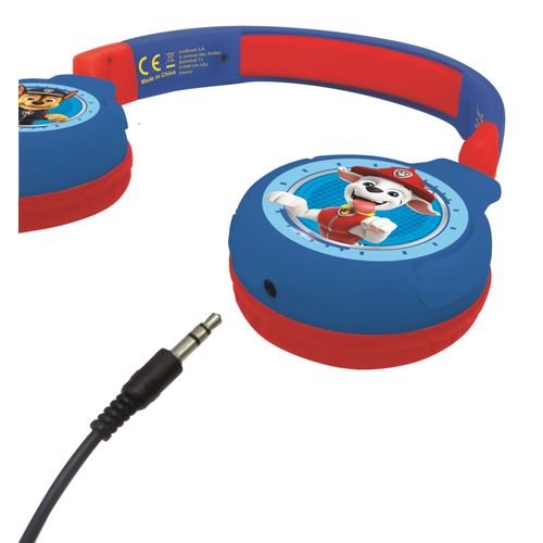 Casque 2 en 1 Bluetooth® et Filaire confortable et pliable pour enfants avec limitation de son - La Pat¿ Patrouille
