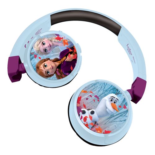 Casque 2 en 1 Bluetooth® et Filaire confortable et pliable pour enfants avec limitation de son design Reine des Neiges