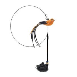 Chat Jouet Plume Bâton Avec Ventouse Drôle Simulation Oiseau Avec Cloche Jouets Pour Chat Interactif D
