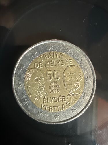 Pièce 2 Euro Traite De L¿Élysée 50 Ans 2013 Comme Neuf