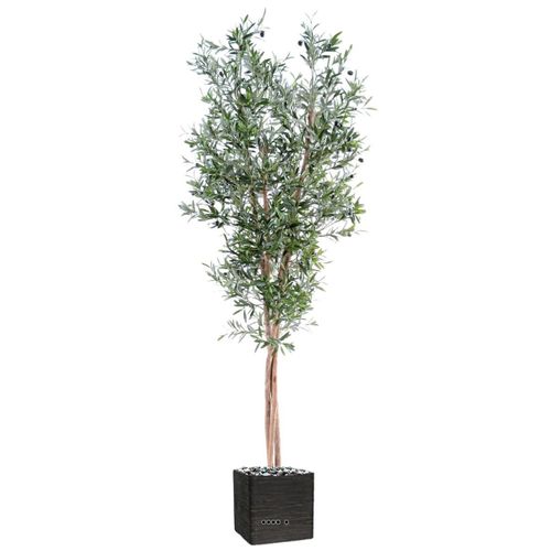 Olivier Artificiel En Pot 3 Troncs H 210 Cm Vert
