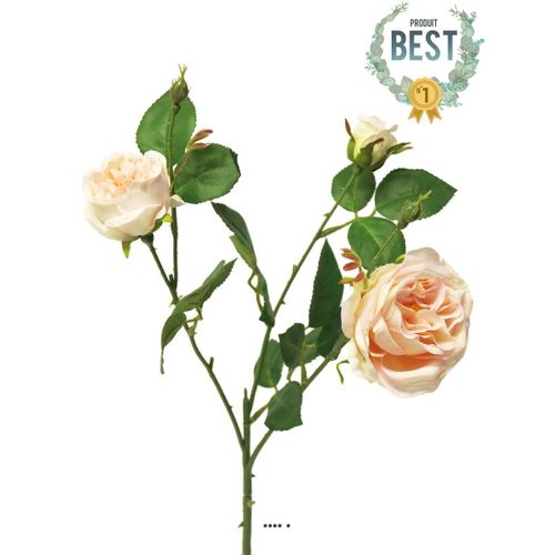 Rose Paris Artificielle, Ramifiée, 3 Têtes, 61 Cm Saumon - Best