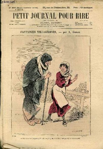 Petit Journal Pour Rire N°1580, N°107 De La 4è Série, Fantaisies Villageoises Par Grévin.