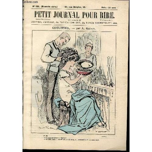 Petit Journal Pour Rire N°960, N°291 Nouvelle Série, Coulisses Par Grévin.