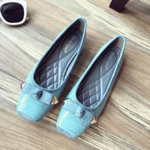 Chaussures Chaussures Plates Bout Carré Pour Femmessouliers Lumineux Semelles Souples En Cuir De Haute Qualitégrande Taille