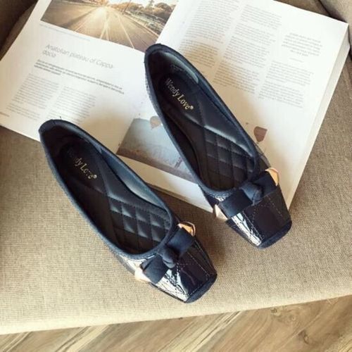 Chaussures Chaussures Plates Bout Carré Pour Femmessouliers Lumineux Semelles Souples En Cuir De Haute Qualitégrande Taille