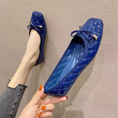 Chaussures Chaussures Plates Bout Carré Pour Femmesprintempsautomnechaussures Avec N?ud Papillonà La Modepeu Profondes