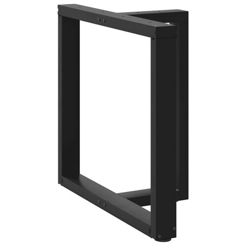 vidaXL Pieds de table à manger forme de T 2 pcs noir 80x35x(72-73) cm