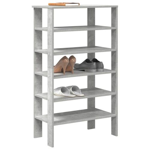 vidaXL Étagère à chaussures gris béton 61x32x105 cm bois d'ingénierie