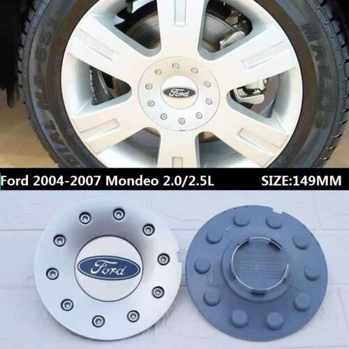 4 X Logo Argent 149mm Ford Centre De Roue Cache Moyeu Jantes Emblème Pour 2004-2007 Mondeo 2.0/2.5l