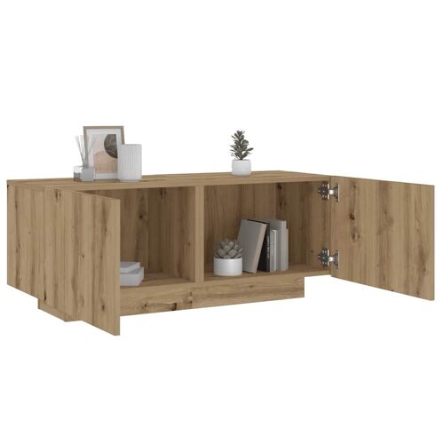 vidaXL Table de chevet chêne artisanal 100x35x40 cm bois d¿ingénierie