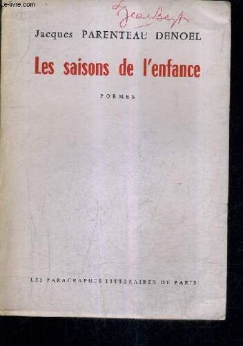 Les Saisons De L'enfance - Poemes.
