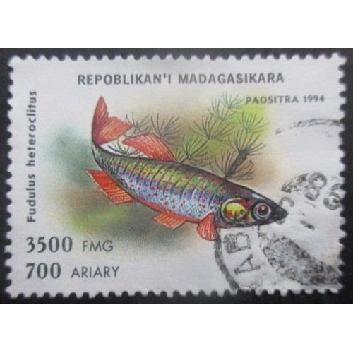 Madagascar N°1404 Poisson Oblitéré