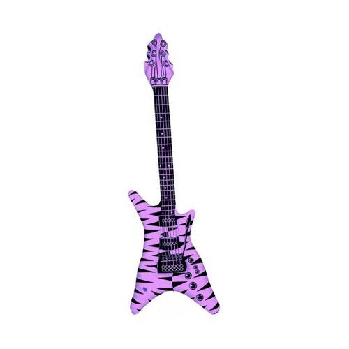 Guitare Rock Gonflable Rose Fluo - 172660 - Taille Unique