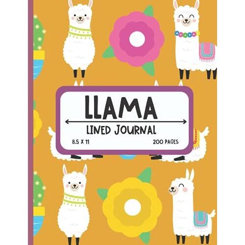 Llama Lined Journal 8.5x11 200 Pages: Llama Journal Llama Notebook