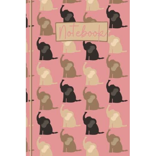 Elephant Notebook: Cute Elephant Lined Journal, The Perfect Novelty Elephant Gift For Anyone Who Loves Elephants - Pink