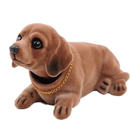 Tableau De Bord Tête Chiens Hochements De Tête Voiture Dash Puppy Pour La Décoration De Véhicule De Voiture (Teckel)