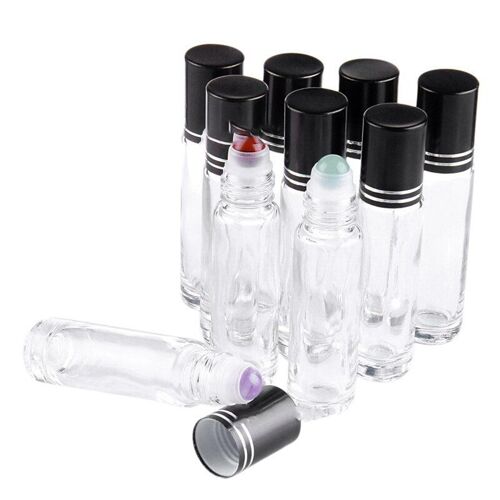 Bouteilles À Roulettes En Verre, 10 Pièces, Flacons De Parfum, D'huile Essentielle, Flacons À Roulettes Vides De 10ml, Offre Spéciale 