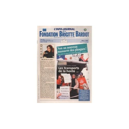 Info Journal N°12 De 1995 Fondation Brigitte Bardot