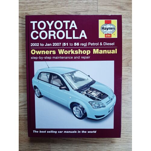 Revue Technique Haynes 4791 Pour Toyota Corolla 2002 À 2007
