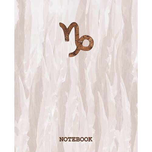 Capricorn Zodiac Sign Lined Notebook 7.5" X 9.25" 120 Pages