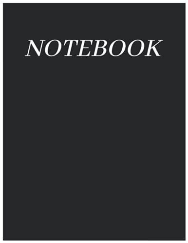 Notebook: Black Cover: Cute Lined Paper Notebook Large Size (8.5 X 11 Inches) 120 Pages- White Paper