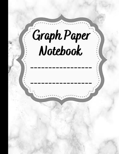 Graph Paper Notebook: Quad Ruled, 100 Pages: 8.5 In. X 11 In. , Quad Ruled 4x4 Composition Notebook, Soft Cover Black White Marble Graph Paper Notebook