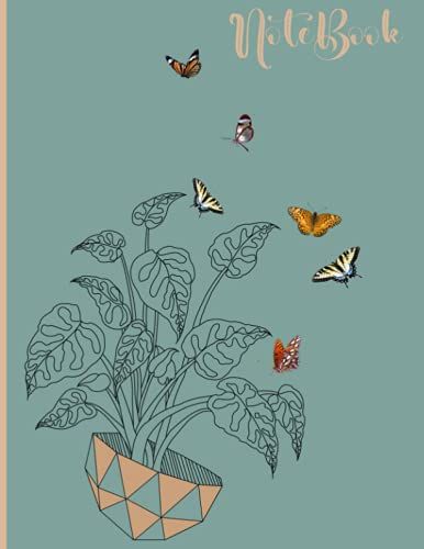 Plant Pot Notebook |Cute Colorful College Ruled Lined Pages (Composition Book, Journal) (8.5 X 11 Large): 8.5x11 Inch 120 Pages Notebook Journal For Girl,Kids ,Women