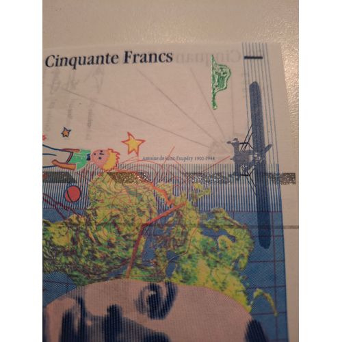5 Billets De 50 Francs Saint Exupéry 1992 Et 1993 Fautés (Accent Sur Le E Majuscule)