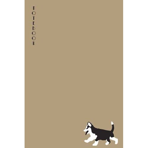 Notebook: Walking Husky Dog | Minimal Unlined Notebook Journal, Sketchbook | 120 Pages 6x9 | Dog Lover