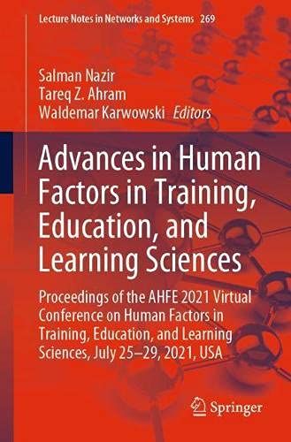 Advances In Human Factors In Training, Education, And Learning Sciences
