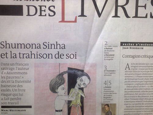 Le Monde Des Livres N°20731 "Shumona Sinha Et La Trahison De Soi"
