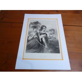 Gravure Anglaise Sur Acier Xixème (Vers 1850) // La Joie